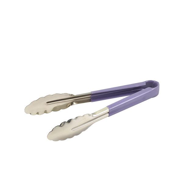 Genware Colour Coded St/St. Tong 31cm Purple - BESPOKE 77