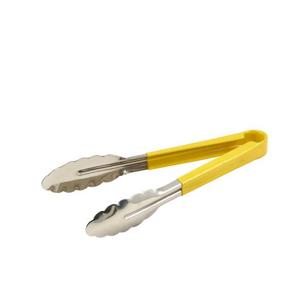 Genware Colour Coded St/St. Tong 31cm Yellow - BESPOKE 77