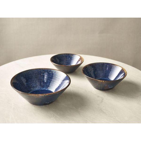 Terra Porcelain Aqua Blue Conical Bowl 14cm - BESPOKE 77