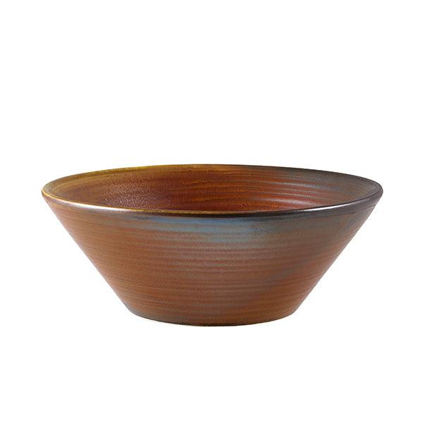 Terra Porcelain Rustic Copper Conical Bowl 16cm - BESPOKE 77