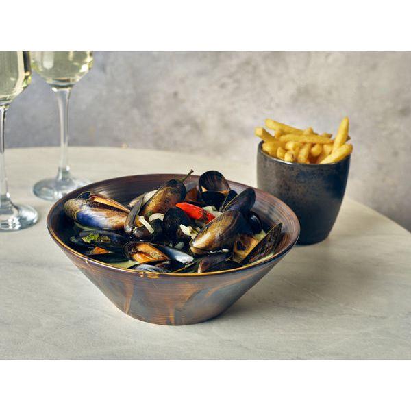 Terra Porcelain Rustic Copper Conical Bowl 19.5cm - BESPOKE 77