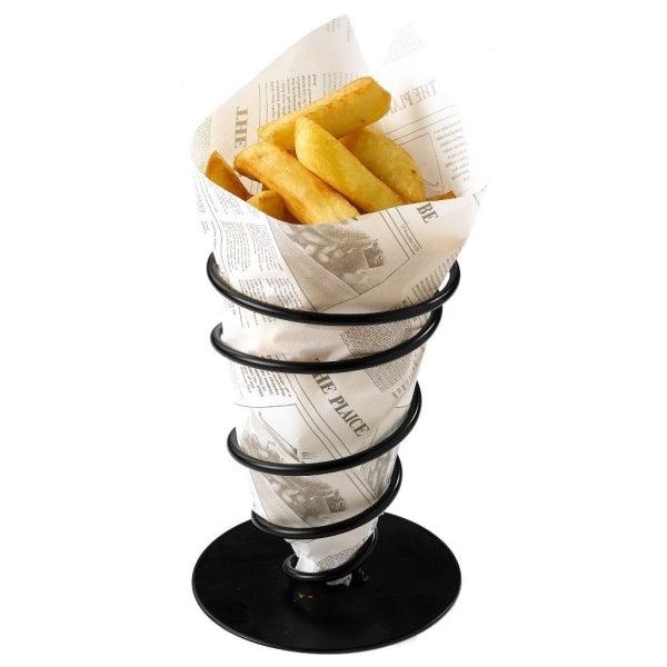 Genware Serving Cone 18cm Black - BESPOKE 77