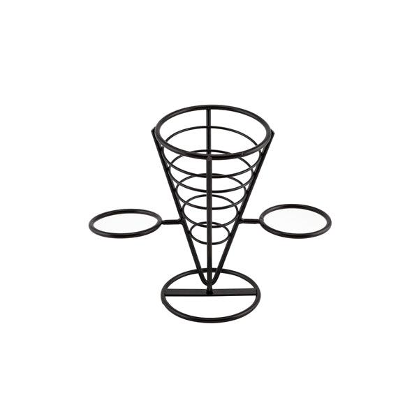 Genware Serving Cone 2 Ramekin Well 21.5cm - BESPOKE 77