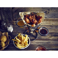 Genware Serving Cone 2 Ramekin Well 21.5cm - BESPOKE 77