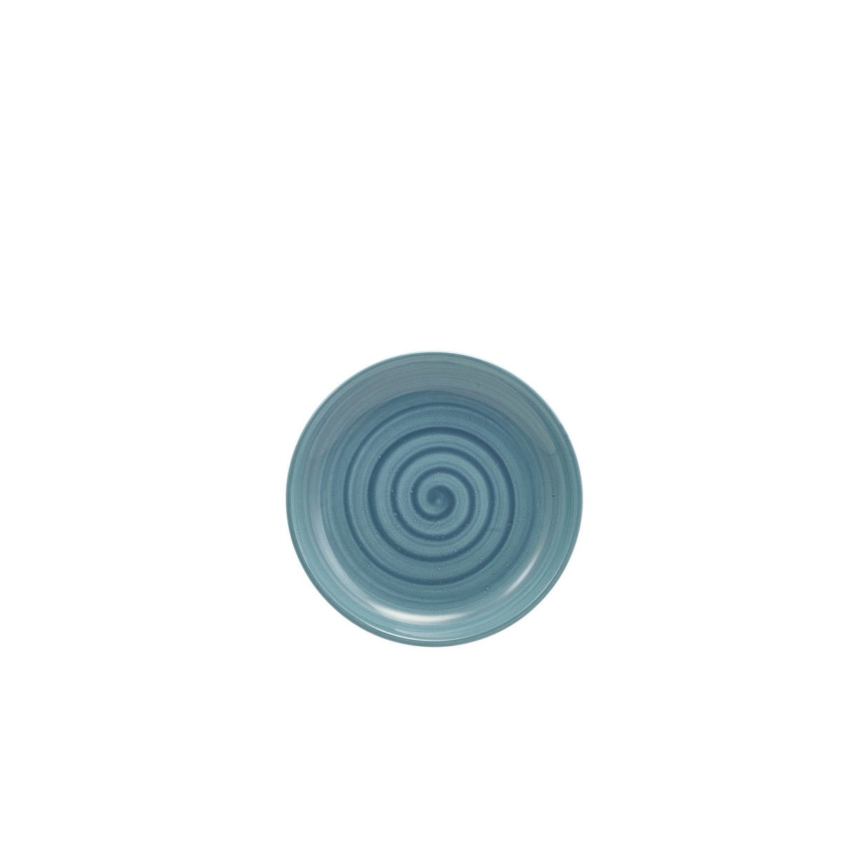 Miro blue reactive glaze porcelain coupe plate 19cm