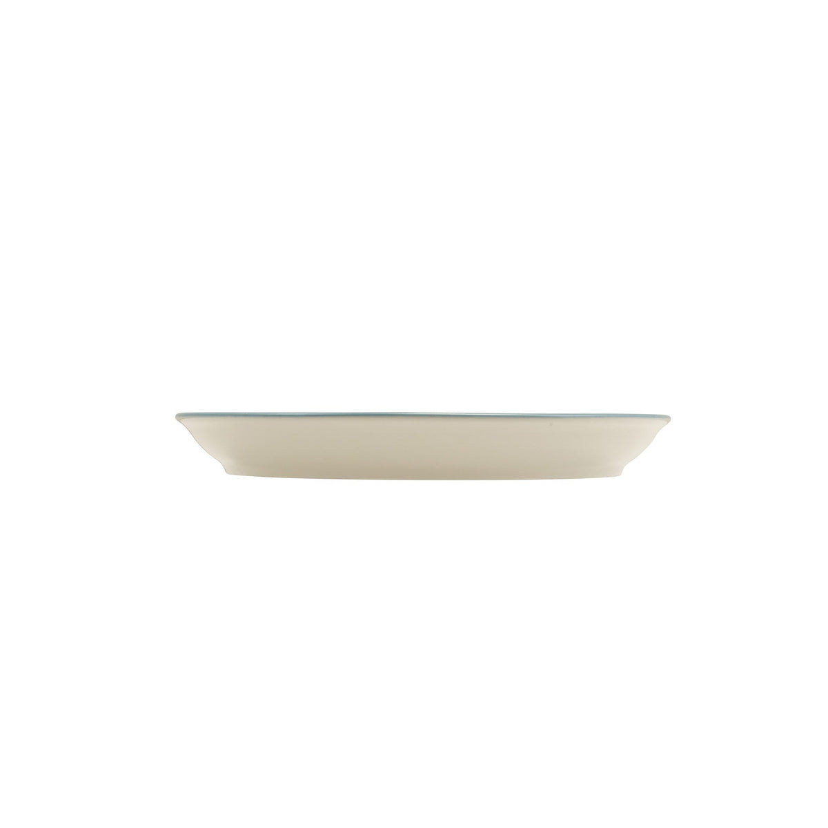 Miro blue reactive glaze porcelain coupe plate 24cm