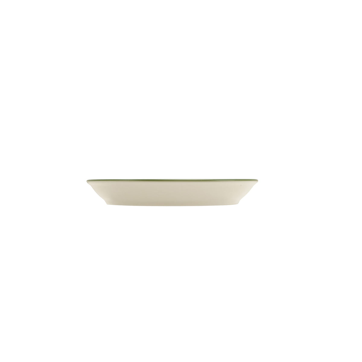 Miro green reactive glaze porcelain coupe plate 19cm