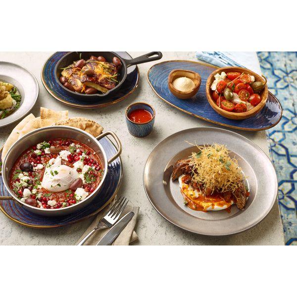 Terra Porcelain Aqua Blue Organic Plate 28.5cm - BESPOKE 77