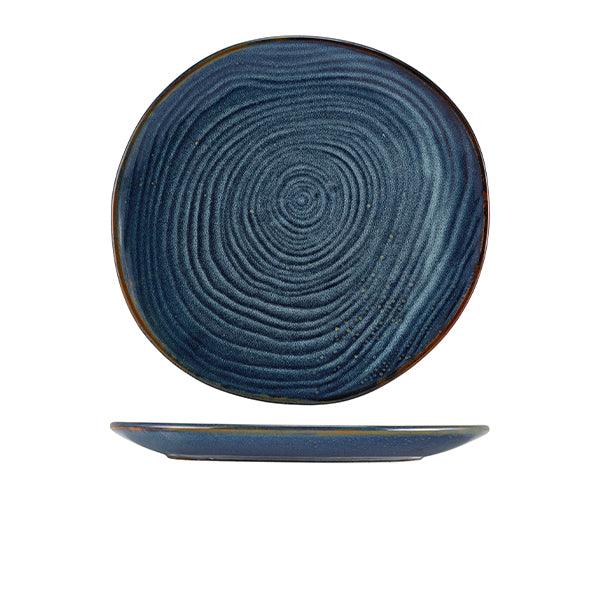 Terra Porcelain Aqua Blue Organic Plate 28.5cm - BESPOKE 77