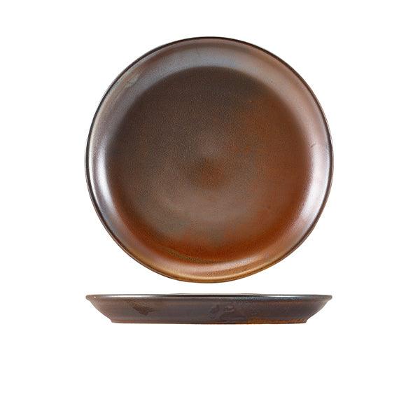 Terra Porcelain Rustic Copper Coupe Plate 24cm - BESPOKE 77