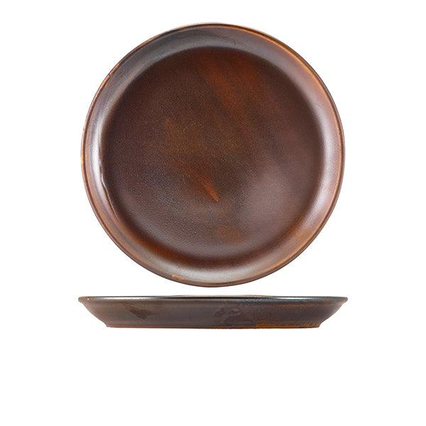 Terra Porcelain Rustic Copper Coupe Plate 27.5cm - BESPOKE 77
