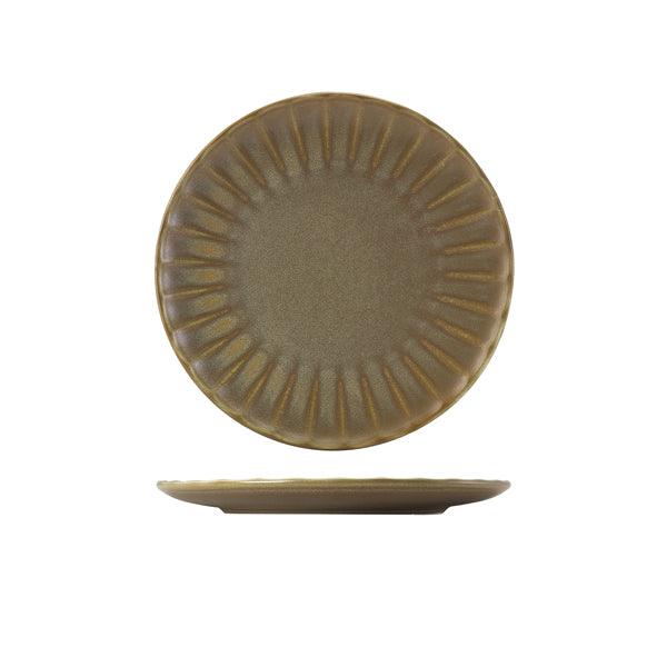 Terra Porcelain Matt Grey Scalloped Coupe Plate 23.4cm - BESPOKE 77