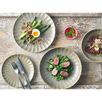 Terra Porcelain Matt Grey Scalloped Coupe Plate 26cm - BESPOKE 77