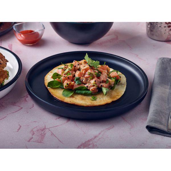 Black Copenhagen Round Melamine Plate 22.5cm - BESPOKE 77