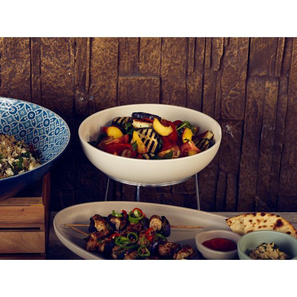 White Copenhagen Melamine Bowl 28 x 7.5cm - BESPOKE 77