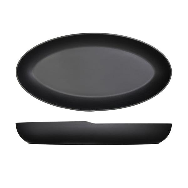 Black Copenhagen Oval Melamine Deep Dish 55 x 27.5 x 7.5cm - BESPOKE 77