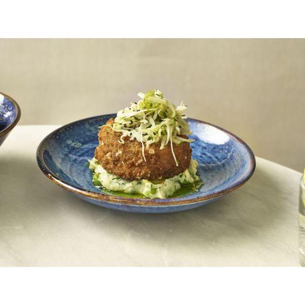 Terra Porcelain Aqua Blue Deep Coupe Plate 25cm - BESPOKE 77