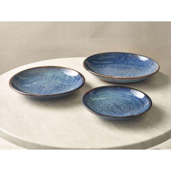 Terra Porcelain Aqua Blue Deep Coupe Plate 28cm - BESPOKE 77