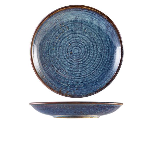 Terra Porcelain Aqua Blue Deep Coupe Plate 28cm - BESPOKE 77