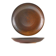 Terra Porcelain Rustic Copper Deep Coupe Plate 25cm - BESPOKE 77