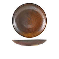 Terra Porcelain Rustic Copper Deep Coupe Plate 25cm - BESPOKE 77