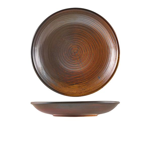 Terra Porcelain Rustic Copper Deep Coupe Plate 25cm - BESPOKE 77