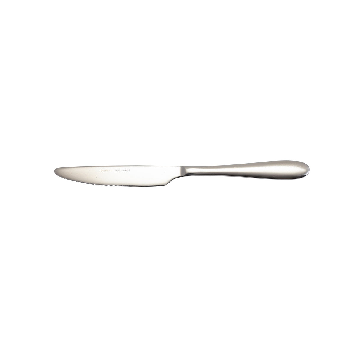 Massa polished stainless steel dessert knife with serrated blade