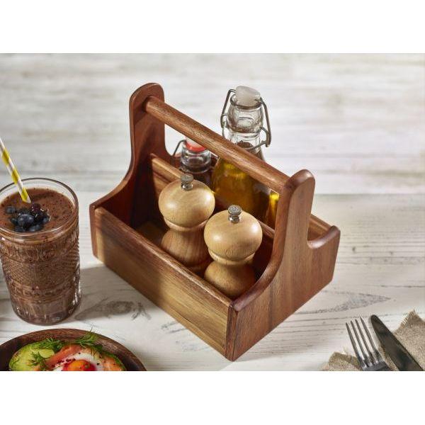 Medium Dark Wood Table Caddy - BESPOKE 77