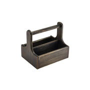 Medium Black Wooden Table Caddy - BESPOKE 77