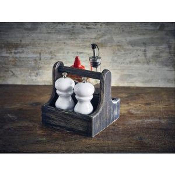 Small Black Wooden Table Caddy - BESPOKE 77