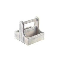 Small White Wooden Table Caddy - BESPOKE 77