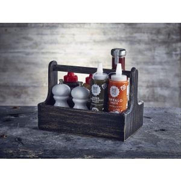 Black Wooden Table Caddy - BESPOKE 77