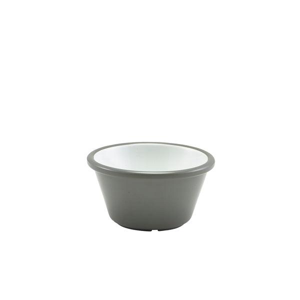 Two Tone Melamine Ramekin Grey And White 59ml/2oz - BESPOKE 77