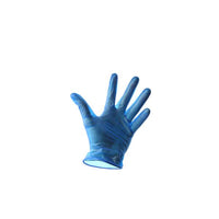 Blue Lightly Powdered Vinyl Gloves Med (100) - BESPOKE 77