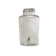 Nantucket glass drink dispenser 7.6L with tap and metal stand