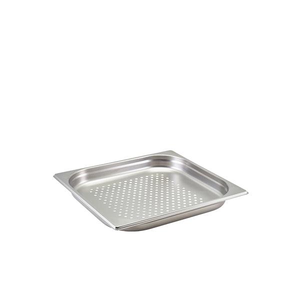 GenWare Perforated St/St Gastronorm Pan 2/3 - 40mm Deep - BESPOKE 77