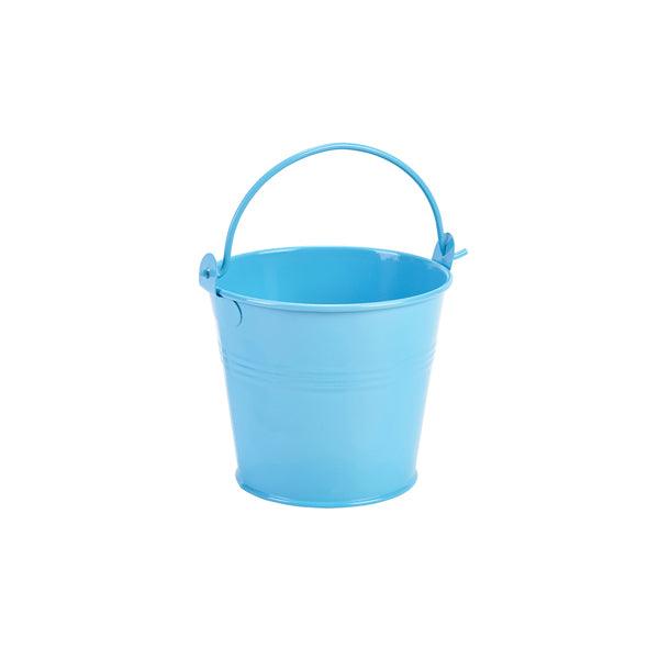 Galvanised Steel Serving Bucket 10cm Dia Blue - BESPOKE 77