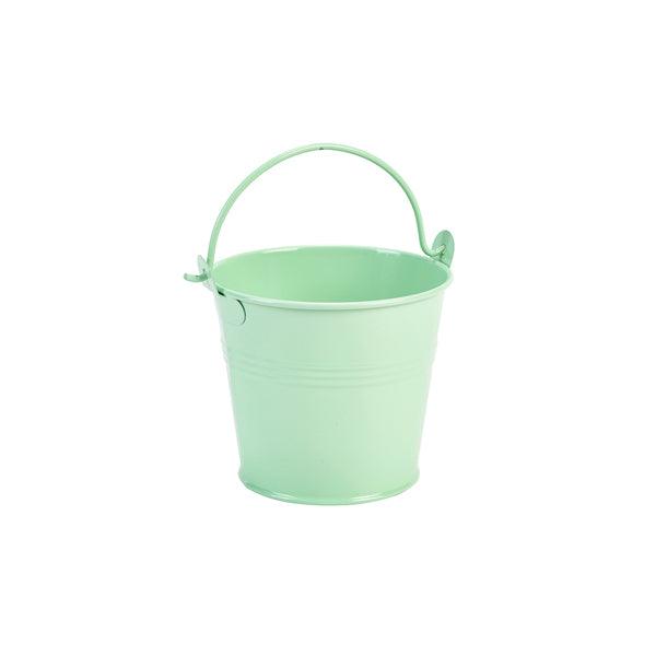 Galvanised Steel Serving Bucket 10cm Dia Green - BESPOKE 77