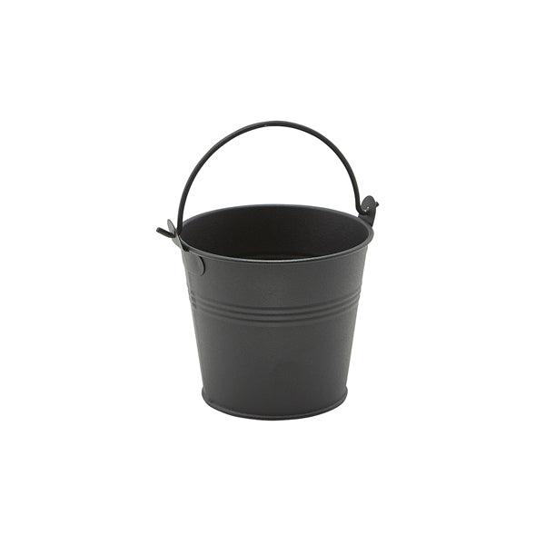 Galvanised Steel Serving Bucket 10cm Dia Matt Black - BESPOKE 77