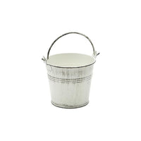 Galvanised Steel Serving Bucket 10cm Dia White Wash - BESPOKE 77