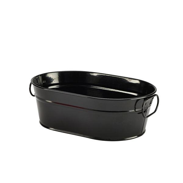 Galvanised Steel Serving Bucket Black 23 x 15 x 7cm - BESPOKE 77
