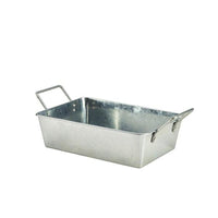 Galvanised Steel Rectangular Serving Bucket 24 x 16.7 x 7cm - BESPOKE 77