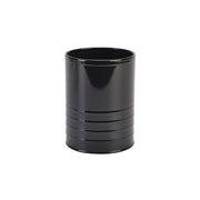 Galvanised Steel Can 11cm Dia x 14.5cm Black - BESPOKE 77