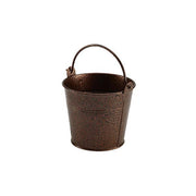 Galvanised Steel Hammered Serving Bucket 10cm Dia Copper - BESPOKE 77