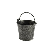 Galvanised Steel Hammered Serving Bucket 10cm Dia Silver - BESPOKE 77