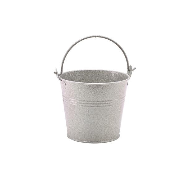 GenWare Galvanised Steel White Hammered Serving Bucket 10cm - BESPOKE 77