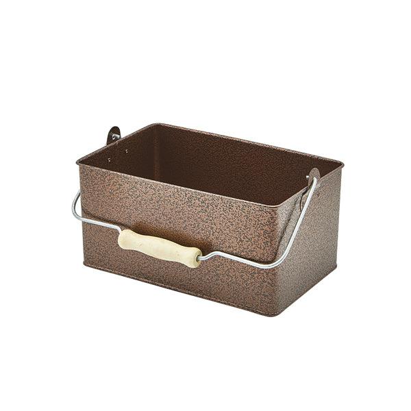 Rectangular Table Caddy 24.5 x 15.5 x 12.5cm Antique Copper - BESPOKE 77