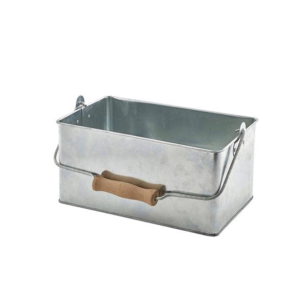 Galvanised Steel Rectangular Table Caddy 24.5x15.5x12.5cm - BESPOKE 77