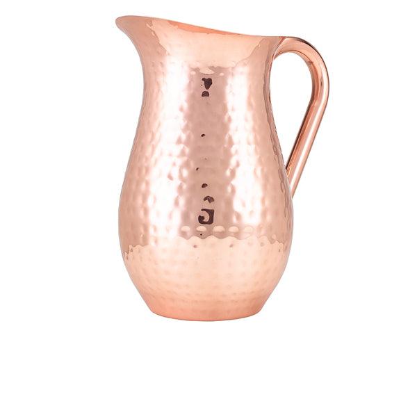 GenWare Hammered Copper Plated Water Jug 2L/67.6oz - BESPOKE 77