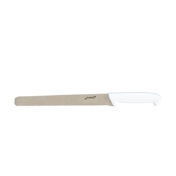 Genware 12'' Slicing Knife White (Serrated) - BESPOKE 77